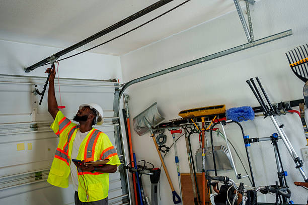 Professional Garage Door Panel Replacement technician working in Mount Vernon, NY